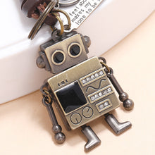 Load image into Gallery viewer, Simple Personality Vintage Weave Hands And Feet Movable Robot Cattle-Leather Key Ring Creative Girls' Bags Pendant