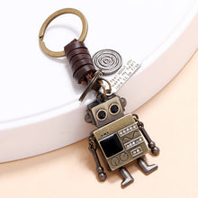 Load image into Gallery viewer, Simple Personality Vintage Weave Hands And Feet Movable Robot Cattle-Leather Key Ring Creative Girls' Bags Pendant