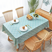 Load image into Gallery viewer, PVC Tablecloth Waterproof Heat Proof and Oil-Proof Plaid Fabric Rectangular Dining Table
