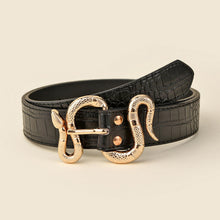 Load image into Gallery viewer, Beatit Women Fashion Waist Belt Snake Design Belt Thin Buckle Leather Waistband