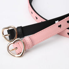 Load image into Gallery viewer, Hollowed Heart Shape Belt Women's All-Match Sweet Girl Woolen Skirt Decorative Belt