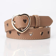 Load image into Gallery viewer, Hollowed Heart Shape Belt Women's All-Match Sweet Girl Woolen Skirt Decorative Belt