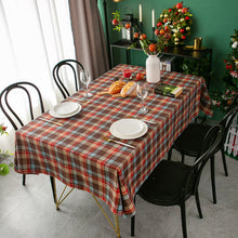 Load image into Gallery viewer, Christmas Holiday Tablecloth Red Plaid Rectangular Tablecloth