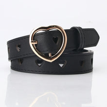 Load image into Gallery viewer, Hollowed Heart Shape Belt Women's All-Match Sweet Girl Woolen Skirt Decorative Belt