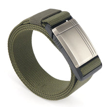 Load image into Gallery viewer, Casual Men's Belt Silver Metal Cover Nylon Overalls Belt