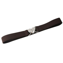 Load image into Gallery viewer, Women Elastic Belts Love Heart Metal Buckle Waist Dress Coat Sweater Decorative Waistband Accessories