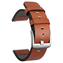 Load image into Gallery viewer, 20mm 22mm Watch band Quick release Leather Strap for Samsung Galaxy Watch 3 Active2 40 44mm huawei watch gt 2 WatchBand 18 24mm
