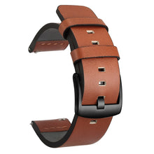 Load image into Gallery viewer, 20mm 22mm Watch band Quick release Leather Strap for Samsung Galaxy Watch 3 Active2 40 44mm huawei watch gt 2 WatchBand 18 24mm