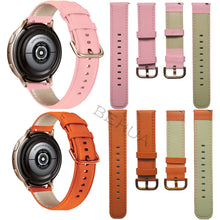 Load image into Gallery viewer, 20mm Colorful Leather Straps Watchband For Samsung Galaxy watch active 2 40mm 44mm Smart Wriststrap bracelet For Garmin Venu sq