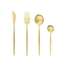 Load image into Gallery viewer, Stainless Steel Tableware Set Matte Portugal Knife, Fork and Spoon Portable Tableware Hotel Steak Knife Dessert Fork