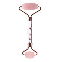 Load image into Gallery viewer, Jade Roller Flower Rod Scraping Plate Roller Set Facial Scraping Eye Massage Scraping Plate Powder Crystal Roller