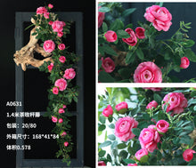 Load image into Gallery viewer, Artificial Rose Vine Fake Flower Vine Garden Decorative Vine Plant Artificial Flowers