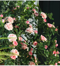 Load image into Gallery viewer, Artificial Rose Vine Fake Flower Vine Garden Decorative Vine Plant Artificial Flowers