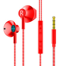 Load image into Gallery viewer, Noise Cancelling Headphones Sport Stereo Metal Bass Earphones Wired Headphones with Microphone 3.5mm wired Earphone