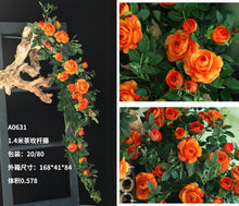 Load image into Gallery viewer, Artificial Rose Vine Fake Flower Vine Garden Decorative Vine Plant Artificial Flowers