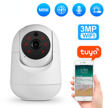 Load image into Gallery viewer, Fuers 3MP IP Camera Tuya Smart Home Indoor WiFi Wireless Surveillance Camera Automatic Tracking CCTV Security Baby Pet Monitor