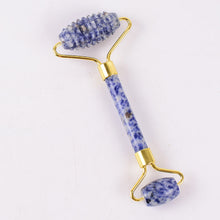 Load image into Gallery viewer, Jade Roller Scrapping Plate Massage Board Set Shaving Plate Crystal Blue Point Stone Thorn Roller Scrapping Plate