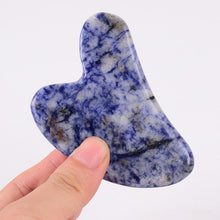 Load image into Gallery viewer, Jade Roller Scrapping Plate Massage Board Set Shaving Plate Crystal Blue Point Stone Thorn Roller Scrapping Plate