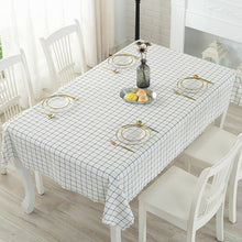 Load image into Gallery viewer, PVC Tablecloth Waterproof Heat Proof and Oil-Proof Plaid Fabric Rectangular Dining Table