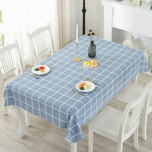 Load image into Gallery viewer, PVC Tablecloth Waterproof Heat Proof and Oil-Proof Plaid Fabric Rectangular Dining Table
