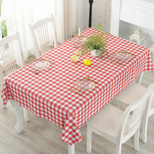 Load image into Gallery viewer, PVC Tablecloth Waterproof Heat Proof and Oil-Proof Plaid Fabric Rectangular Dining Table