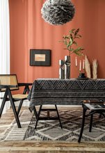 Load image into Gallery viewer, Black Tablecloth Geometric Triangle Printed Cotton Linen Rectangular Table Cloth