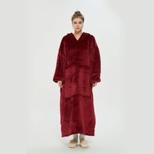 Load image into Gallery viewer, Hooded Lazy Blanket Pullover Double-Layer Blanket Sweater for Women Cold Protection in Autumn and Winter Thermal Pajamas