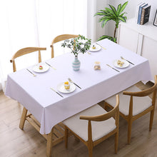 Load image into Gallery viewer, Solid Color PVC Waterproof and Oilproof and Heatproof Tablecloth Rectangular Plastic Table Mat Tablecloth