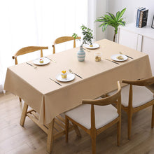 Load image into Gallery viewer, Solid Color PVC Waterproof and Oilproof and Heatproof Tablecloth Rectangular Plastic Table Mat Tablecloth