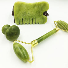 Load image into Gallery viewer, Jade Beauty Instrument Xiuyan Jade Roller Massager Jade Roller Scraping Comb Board Jade