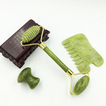 Load image into Gallery viewer, Jade Beauty Container Xiuyu Roller Massager Jade Roller Scraping Comb Board Jade Massager