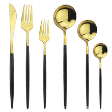 Load image into Gallery viewer, Direct s Stainless Steel Knife, Fork and Spoon Spoon Cutlery Set Western Food Dessert Fork Spoon Cutlery Knife and Fork Tableware Six Sets
