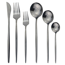 Load image into Gallery viewer, Direct s Stainless Steel Knife, Fork and Spoon Spoon Cutlery Set Western Food Dessert Fork Spoon Cutlery Knife and Fork Tableware Six Sets