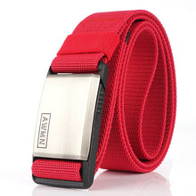 Load image into Gallery viewer, Tactical Nylon Waistband Men's Quick Release Automatic Buckle Belt Casual Stretch Pant Belt