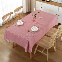 Load image into Gallery viewer, HG-191 Red Plaid Rectangular Tablecloth Cotton Linen Fabric Table Cloth