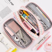Load image into Gallery viewer, Large Capacity Pencil Case Multi-Layer Multi-Functional Canvas Pencil Box
