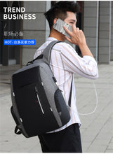 Load image into Gallery viewer, 15.6-inch high-capacity computer black backpack