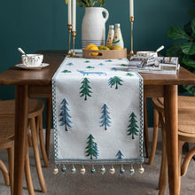 Load image into Gallery viewer, American Deer Jacquard Table Runner Tablecloth Cover Cloth Tailstock Flag