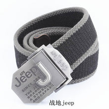Load image into Gallery viewer, Buckle Casual Weaving Belt Battlefield Canvas Belt Trendy Thickening plus Thick Pants Belt