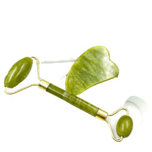 Load image into Gallery viewer, Natural Jade Massage Roller Xiuyan Jade Beauty Stick Facial Beauty Container Jade Push