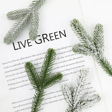 Load image into Gallery viewer, 24Pcs Christmas Artificial Pine Needles Branches Green DIY Fake Pine Stems Garland Home Party Decorations Xmas New Year Gifts
