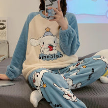 Load image into Gallery viewer, Cinnamorol Big Ear Dog Pajamas Casual Long Sleeve Crew Neck Suit Cartoon Homewear