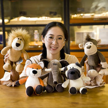 Load image into Gallery viewer, 25cm Stuffed Lifelike Lion Tiger Elephant Monkey Leopard Giraffe Raccoon Doll Simulation Forest Animals Plush Toys for Kids Gift