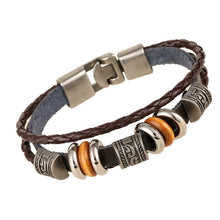 Load image into Gallery viewer, Simple Handmade Beaded Multi-Layer Leather Bracelet European and American Fashion Popular Men Wristband Bracelet