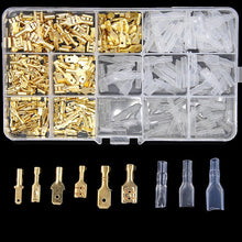 Load image into Gallery viewer, 270Pcs 2.8mm 4.8mm 6.3mm Plug Spring Female Male Spade Cold Crimp Terminals Connector Car Speaker Electrical Wire Connectors Set