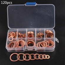 Load image into Gallery viewer, 280/200/120/100Pcs Copper Sealing Solid Gasket Washer Sump Plug Oil For Boat Crush Flat Seal Ring Tool Hardware Accessories