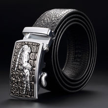 Load image into Gallery viewer, Men's Genuine Leather Belt Crocodile Pattern Belt Man's Belt Belt Whole Automatic Buckle Pant Belt