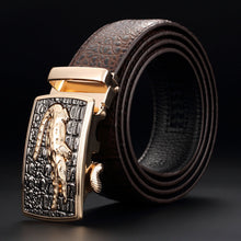 Load image into Gallery viewer, Men's Genuine Leather Belt Crocodile Pattern Belt Man's Belt Belt Whole Automatic Buckle Pant Belt