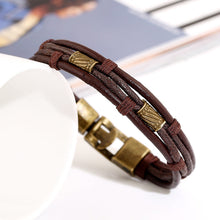 Load image into Gallery viewer, Retro Fashion and Personalized Leather Belt Bracelet Braided Genuine Leather Leather Bracelet