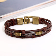 Load image into Gallery viewer, Retro Fashion and Personalized Leather Belt Bracelet Braided Genuine Leather Leather Bracelet